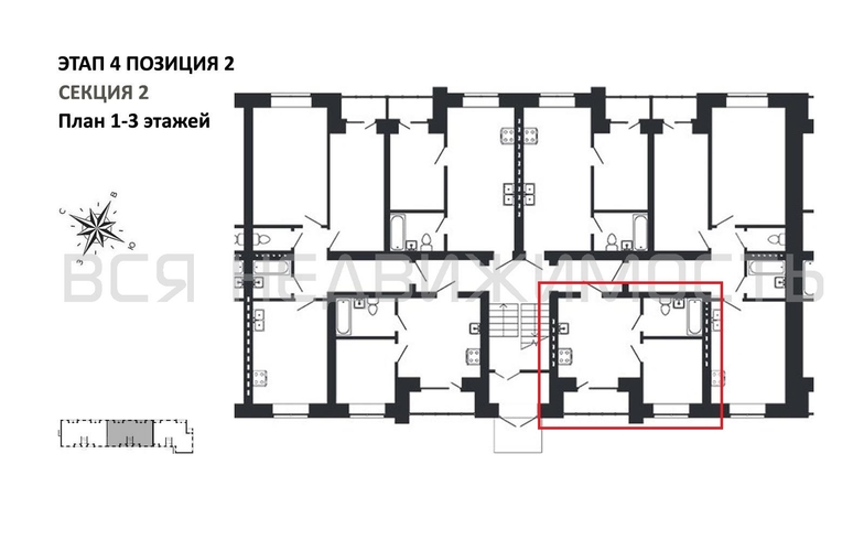 1-комнатная квартира, 28.89кв.м - изображение 1