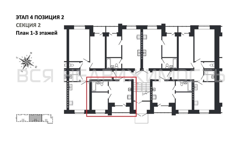 1-комнатная квартира, 28.89кв.м - изображение 1