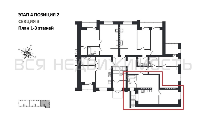 1-комнатная квартира, 45.28кв.м - изображение 1
