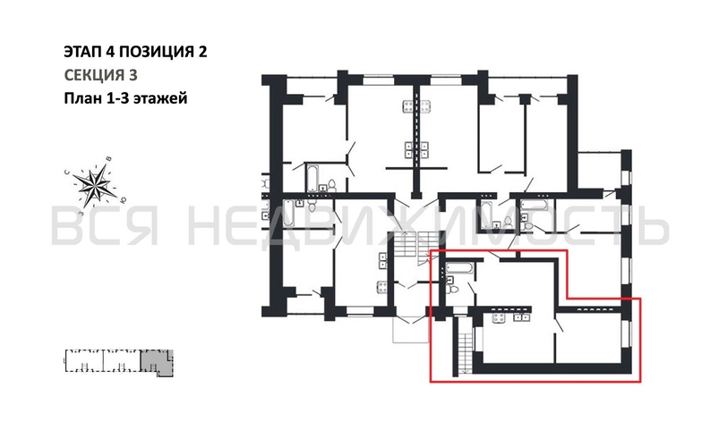1-комнатная квартира, 45.5кв.м - изображение 1