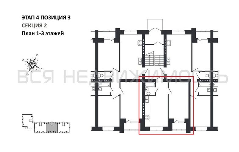 1-комнатная квартира, 39.39кв.м - изображение 1