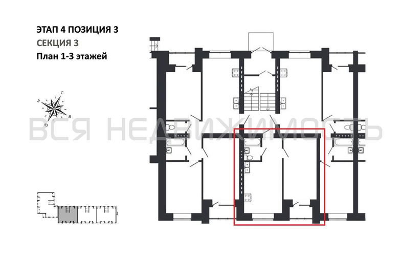 1-комнатная квартира, 39.39кв.м - изображение 1