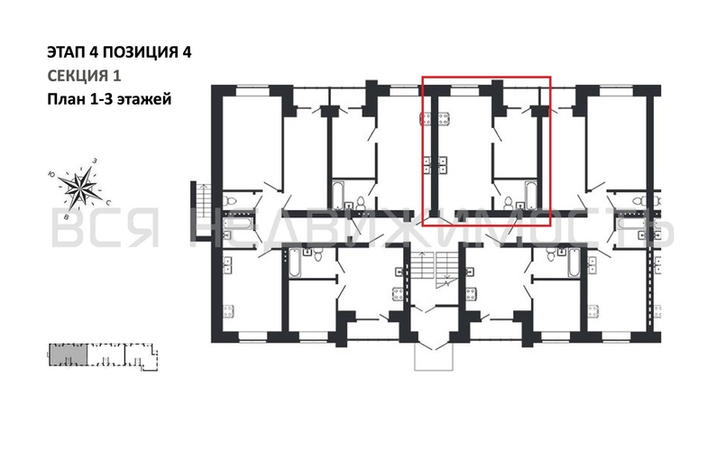 1-комнатная квартира, 35.48кв.м - изображение 1
