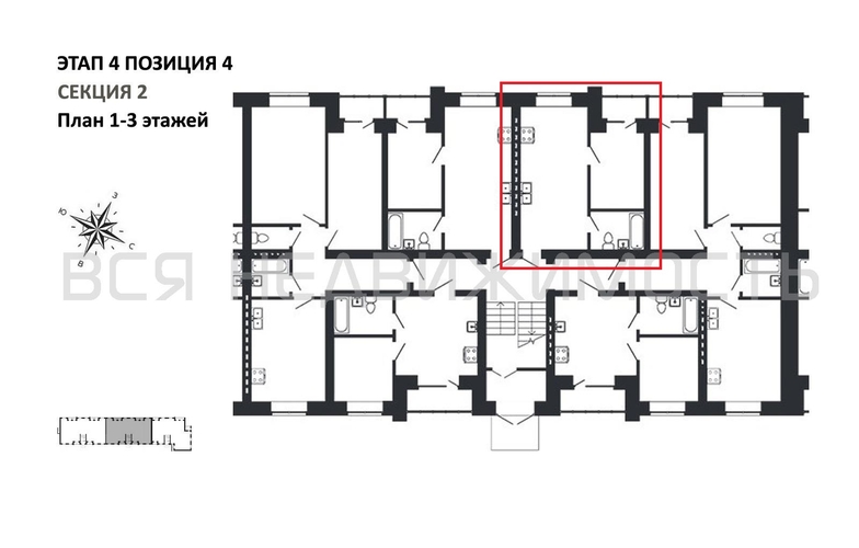 1-комнатная квартира, 35.48кв.м - изображение 1