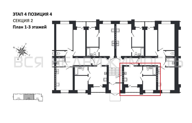 1-комнатная квартира, 28.89кв.м - изображение 1