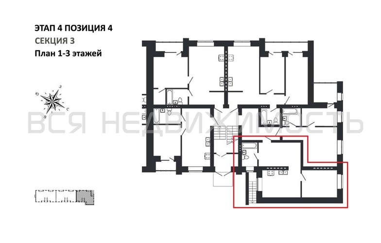 1-комнатная квартира, 45.28кв.м - изображение 1