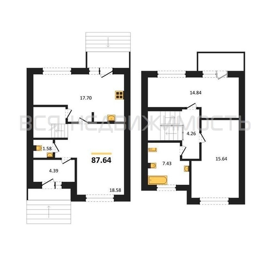 3-комнатная квартира, 87.64кв.м - изображение 0