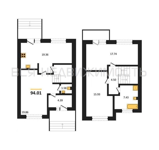 3-комнатная квартира, 94.01кв.м - изображение 0