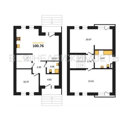 3-комнатная квартира, 100.76кв.м - изображение 0