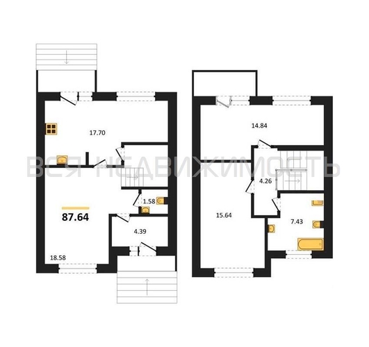3-комнатная квартира, 87.64кв.м - изображение 0