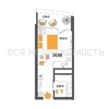 квартира-студия, 24,86кв.м. - изображение 1