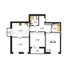 3-комнатная квартира, 95.2кв.м - изображение 1