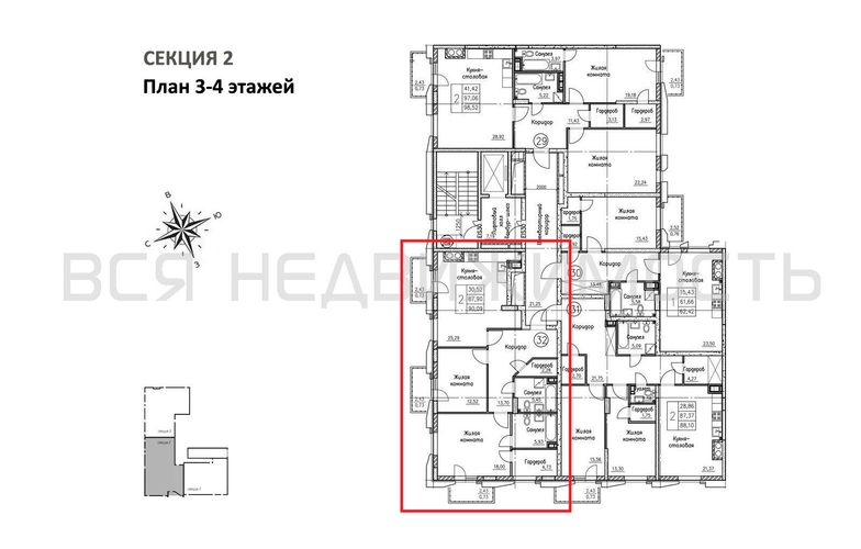2-комнатная квартира, 90.09кв.м - изображение 1