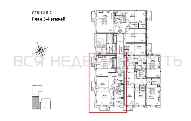 2-комнатная квартира, 90.09кв.м - изображение 1