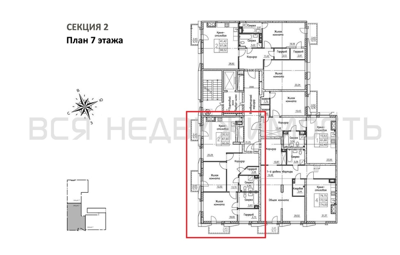 2-комнатная квартира, 90.09кв.м - изображение 1