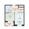 1-комнатная квартира, 37.24кв.м - изображение 1
