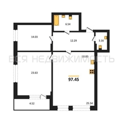 2-комнатная квартира, 97.45кв.м - изображение 1