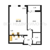 1-комнатная квартира, 64.42кв.м - изображение 1