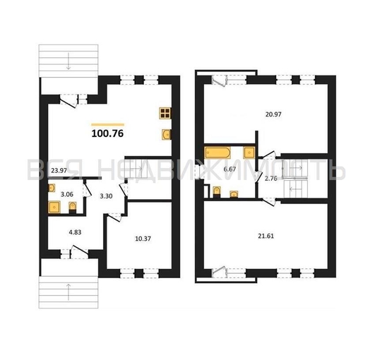 3-комнатная квартира, 100.76кв.м - изображение 0