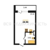 квартира-студия, 24,94кв.м. - изображение 1 квартира-студия, 24,94кв.м. - изображение 1