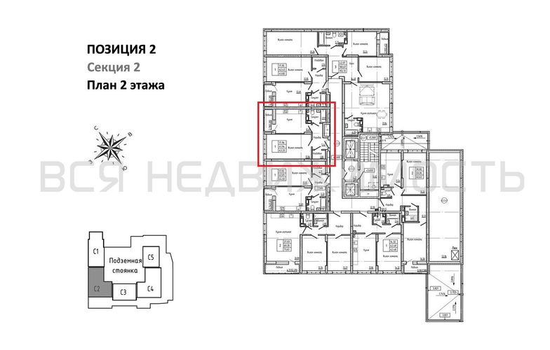 1-комнатная квартира, 43.33кв.м - изображение 1