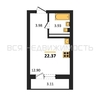 квартира-студия, 22,37кв.м. - изображение 1