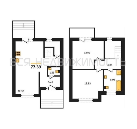 2-комнатная квартира, 86.2кв.м - изображение