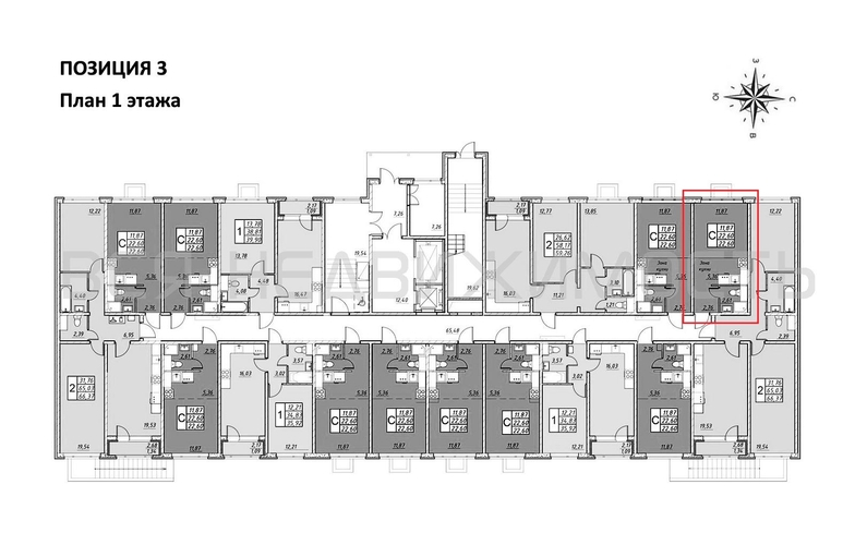 квартира-студия, 22,6кв.м. - изображение 1