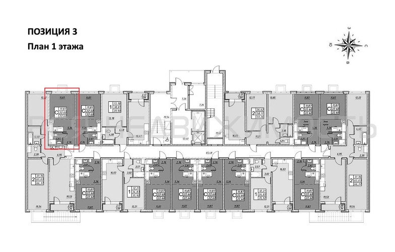 квартира-студия, 22,6кв.м. - изображение 1