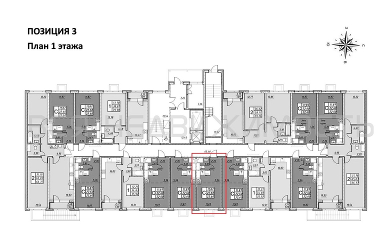 квартира-студия, 22,6кв.м. - изображение 1