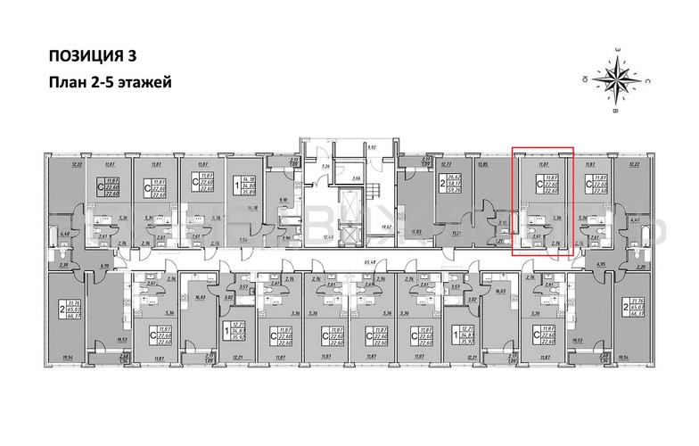 квартира-студия, 22,6кв.м. - изображение 1