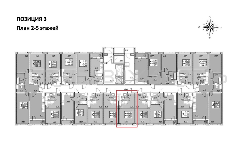квартира-студия, 22,6кв.м. - изображение 1