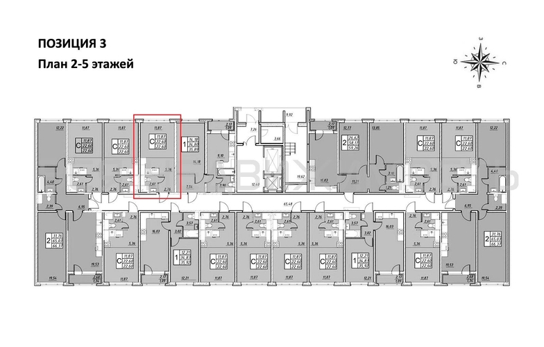квартира-студия, 22,6кв.м. - изображение 1