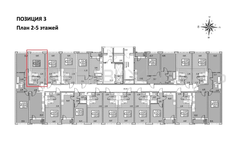 квартира-студия, 22,6кв.м. - изображение 1