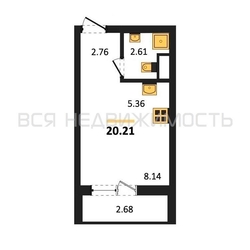 квартира-студия, 20,21кв.м. - изображение 1