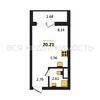квартира-студия, 20,21кв.м. - изображение 1