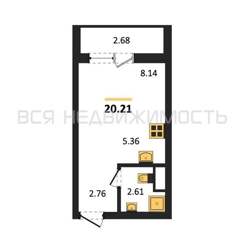 квартира-студия, 20,21кв.м. - изображение 0