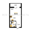 квартира-студия, 20,21кв.м. - изображение 1