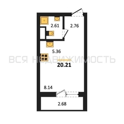 квартира-студия, 20,21кв.м. - изображение 1