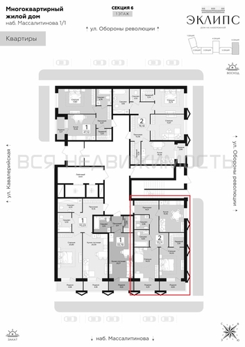 2-комнатная квартира, 73.71кв.м - изображение 1