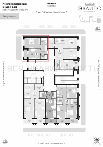 1-комнатная квартира, 47.12кв.м - изображение 1