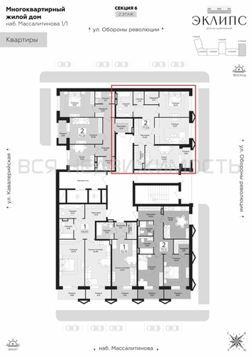 2-комнатная квартира, 77.04кв.м - изображение 1