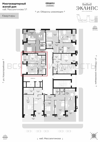 1-комнатная квартира, 39.39кв.м - изображение 1