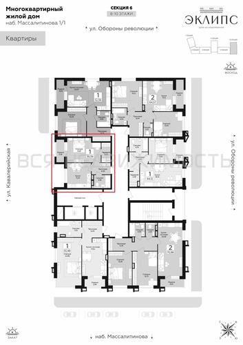 1-комнатная квартира, 39.39кв.м - изображение 1