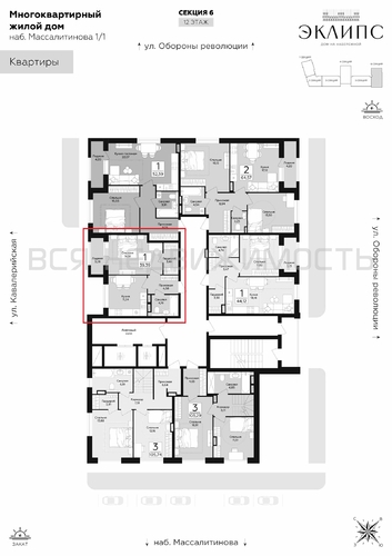1-комнатная квартира, 39.39кв.м - изображение 1