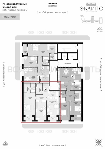 2-комнатная квартира, 96.07кв.м - изображение 1