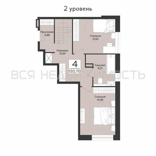 4-комнатная квартира, 120.7кв.м - изображение 1