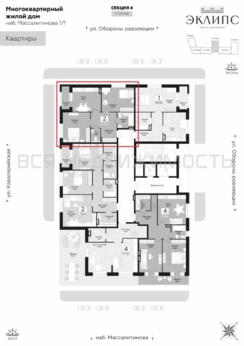 2-комнатная квартира, 64.98кв.м - изображение 1