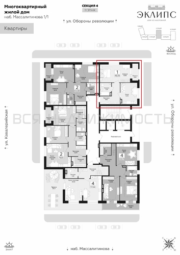 1-комнатная квартира, 48.08кв.м - изображение 1