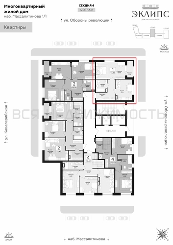 1-комнатная квартира, 47.89кв.м - изображение 1